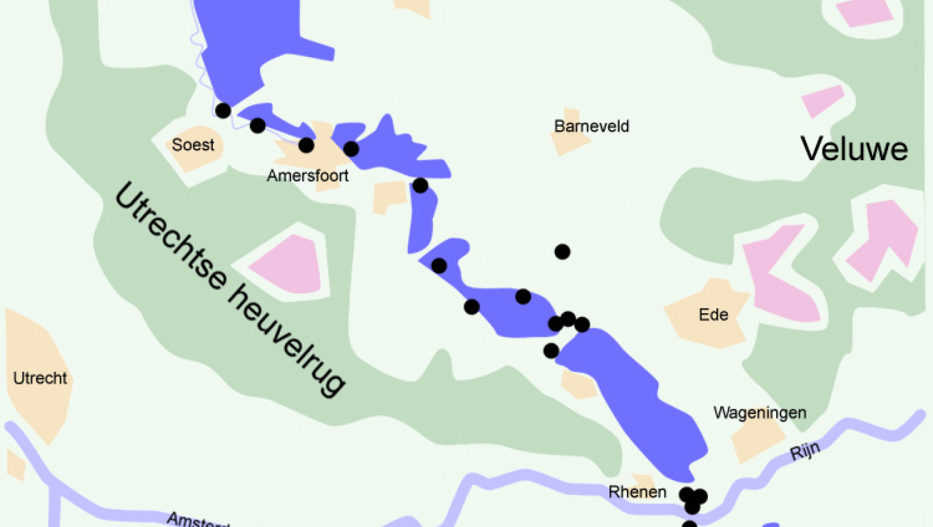 Kaart Grebbelinie Nederland